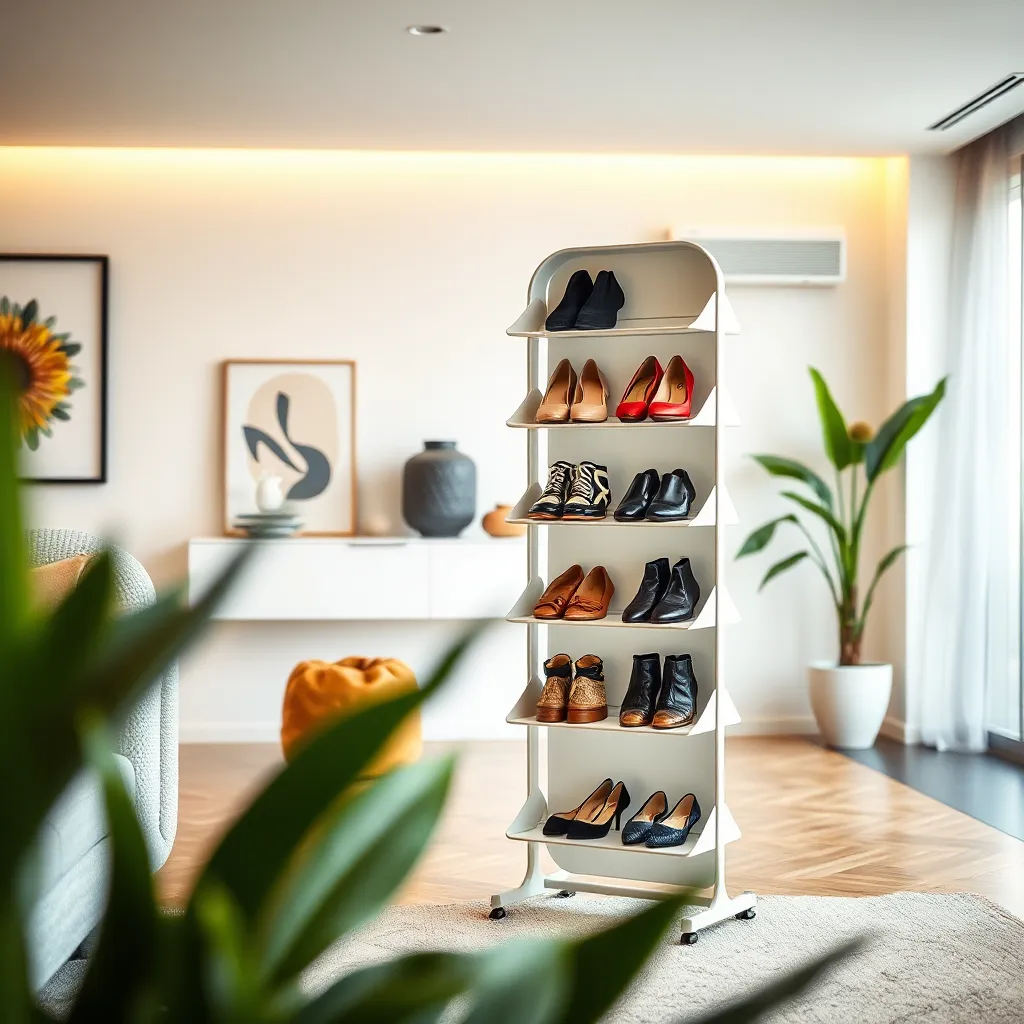 Fitting Rack Three Rack Maximize Space with a Three-Tier Stackable Shoe Rack